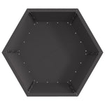 Feuerstelle Sechseckig Schwarz 75x75x28 cm Stahl