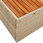 2-Sitzer Garten-Sofa mit Kissen Beige Poly Rattan