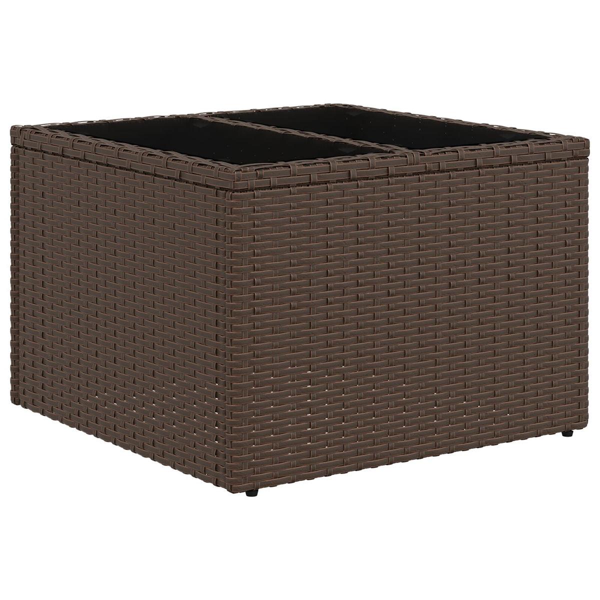 7-teiliges Garten-Essgruppen-Set mit Kissen Braun Poly-Rattan