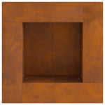 Feuerstelle Quadrat 60x60x30 cm Wetterstahl