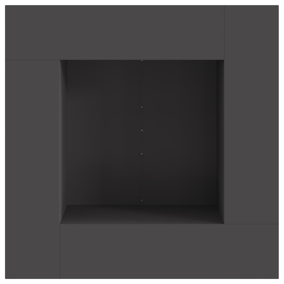 Feuerschale Quadratisch Schwarz 80x80x40 cm Stahl