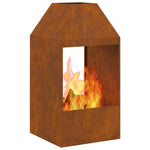 Feuerstelle 50x50x100 cm Wetterstahl
