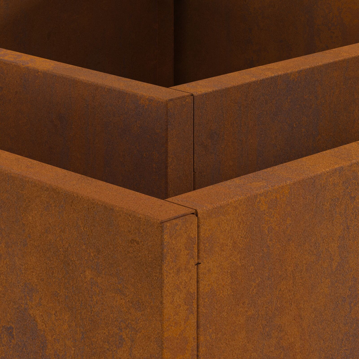 Feuerstelle Quadrat 60x60x30 cm Wetterstahl