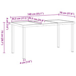 5-teiliges Garten-Essgruppe Grau Poly-Rattan