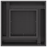 Feuerstelle Quadrat Schwarz 60x60x30 cm Stahl