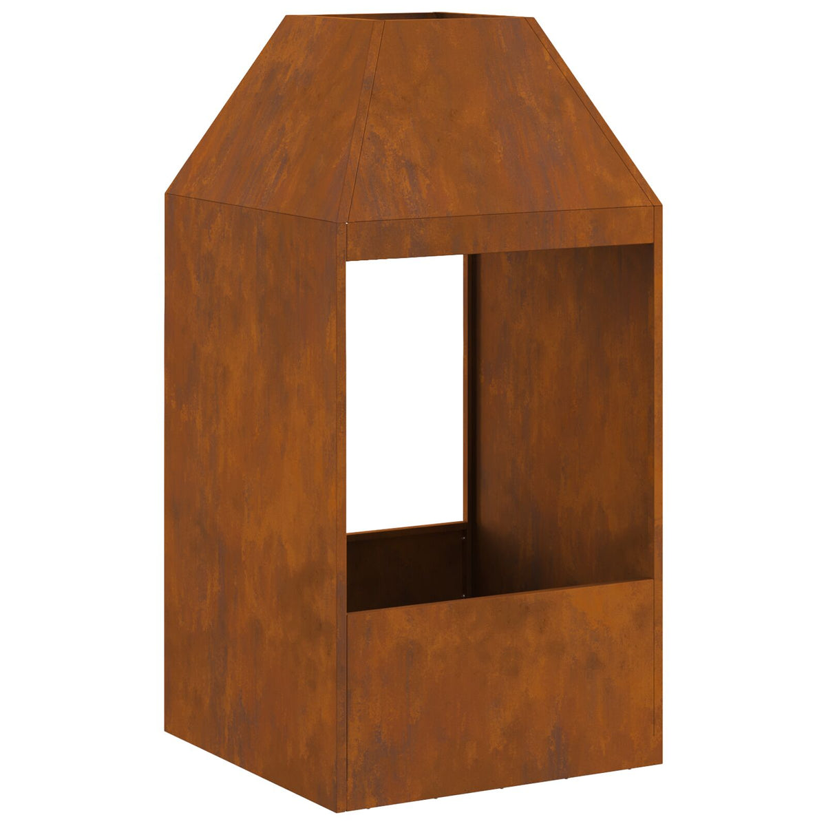 Feuerstelle 50x50x100 cm Wetterstahl