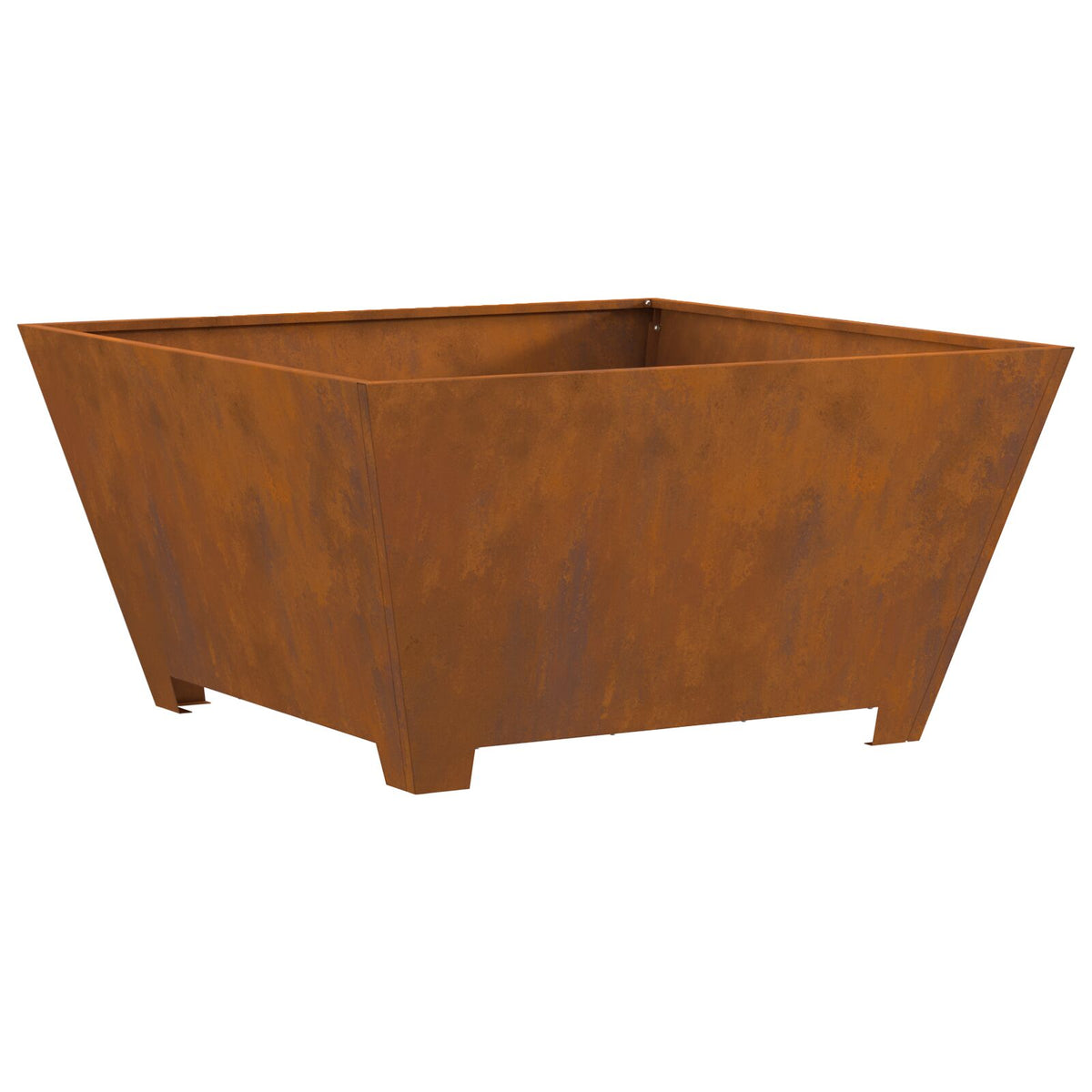 Feuerstelle Quadrat 80x80x40 cm Wetterstahl