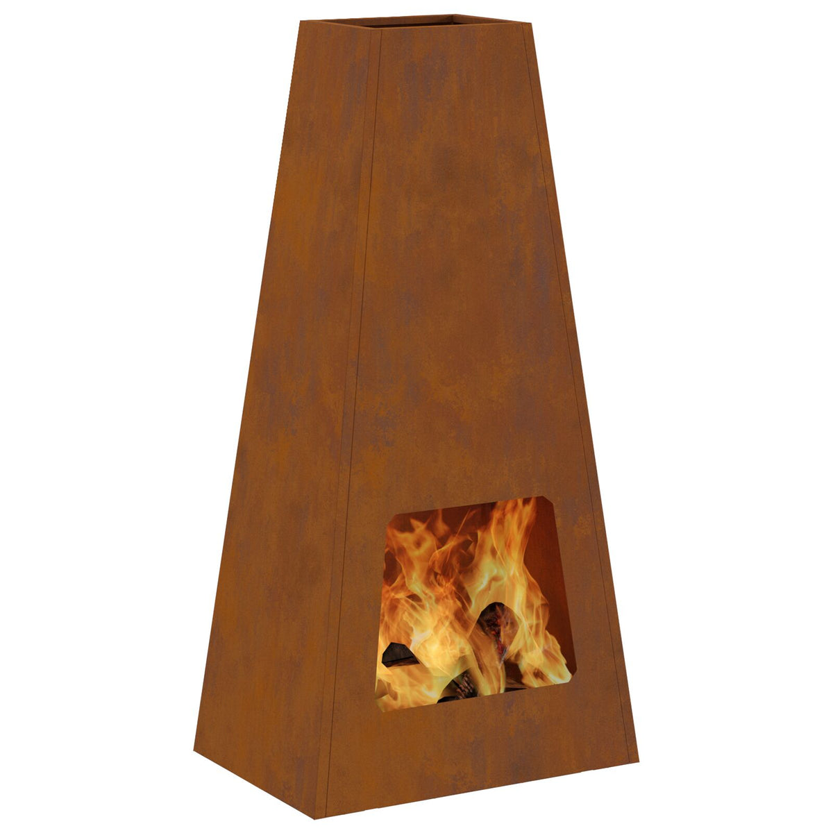 Feuerschale 50x35x100 cm Wetterfestes Stahl