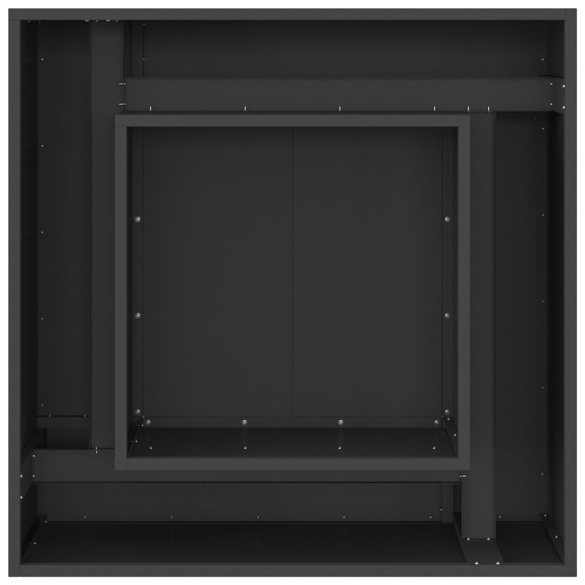 Feuerschale Quadrat Schwarz 80x80x40 cm Stahl