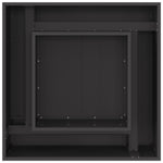 Feuerschale Quadrat Schwarz 80x80x40 cm Stahl