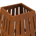 Feuerschale Quadrat 50x50x70 cm Wetterstahl
