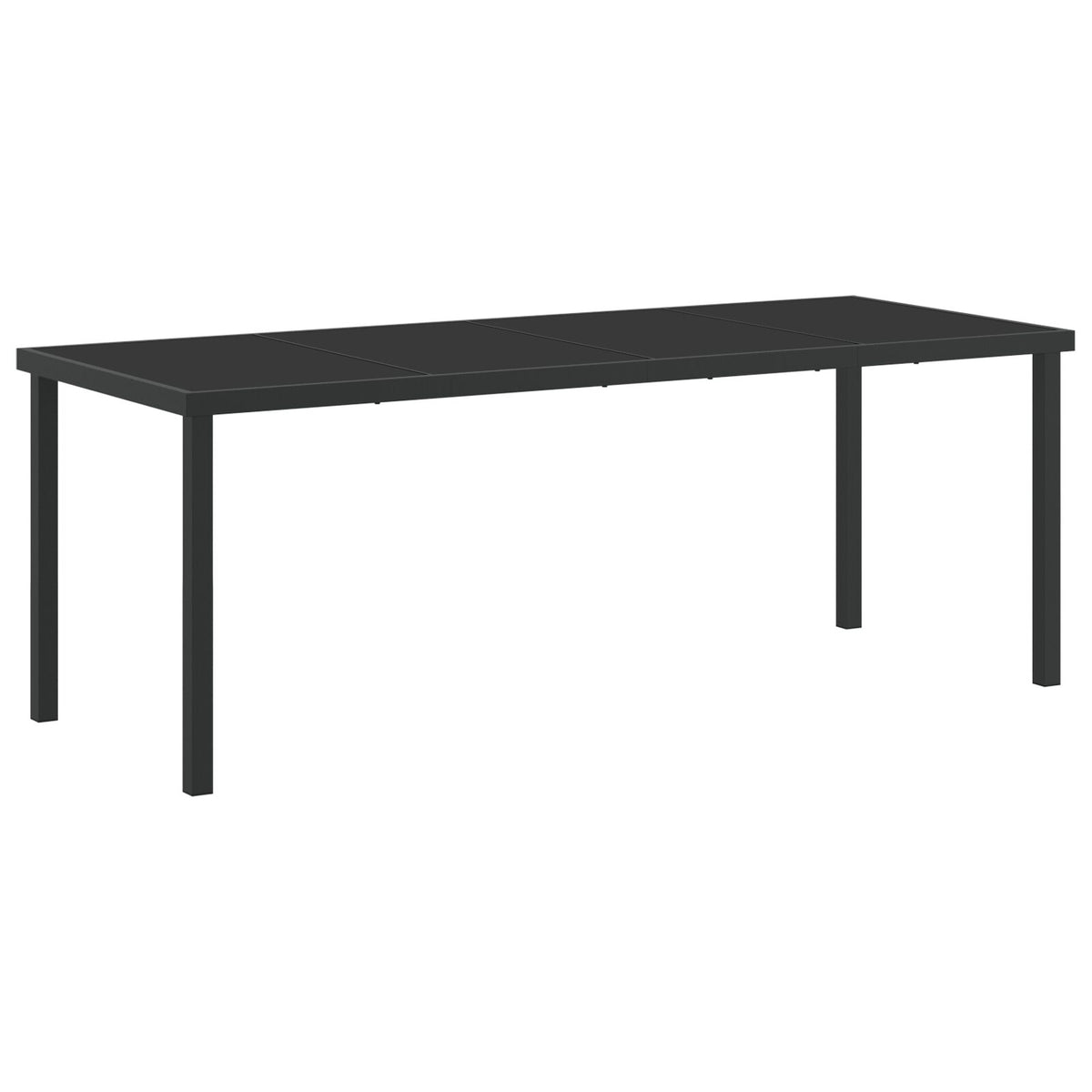 9-teiliges Garten-Essgruppe Schwarz Poly-Rattan