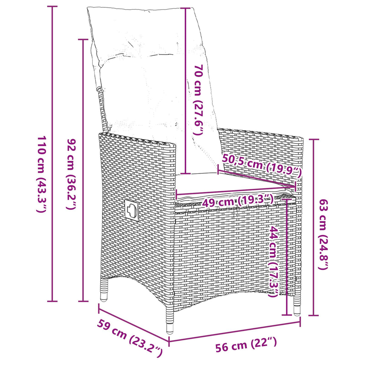 9-teiliges Garten-Essgruppe mit Kissen, schwarzes Poly-Rattan