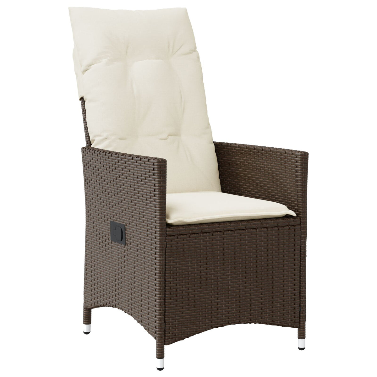 5-teilige Garten-Essgruppe mit Kissen, Braun Poly Rattan