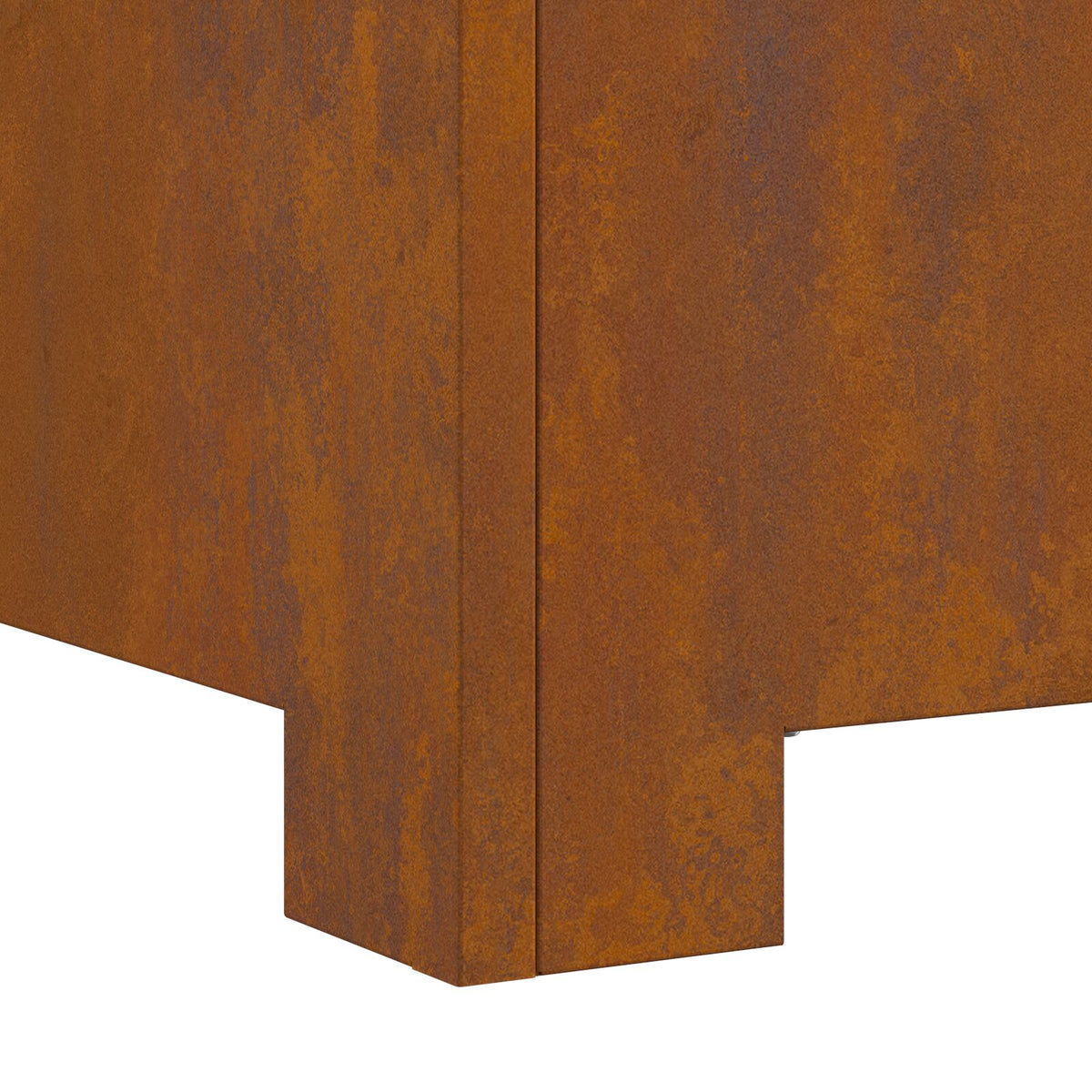 Feuerstelle Quadrat 80x80x40 cm Wetterstahl