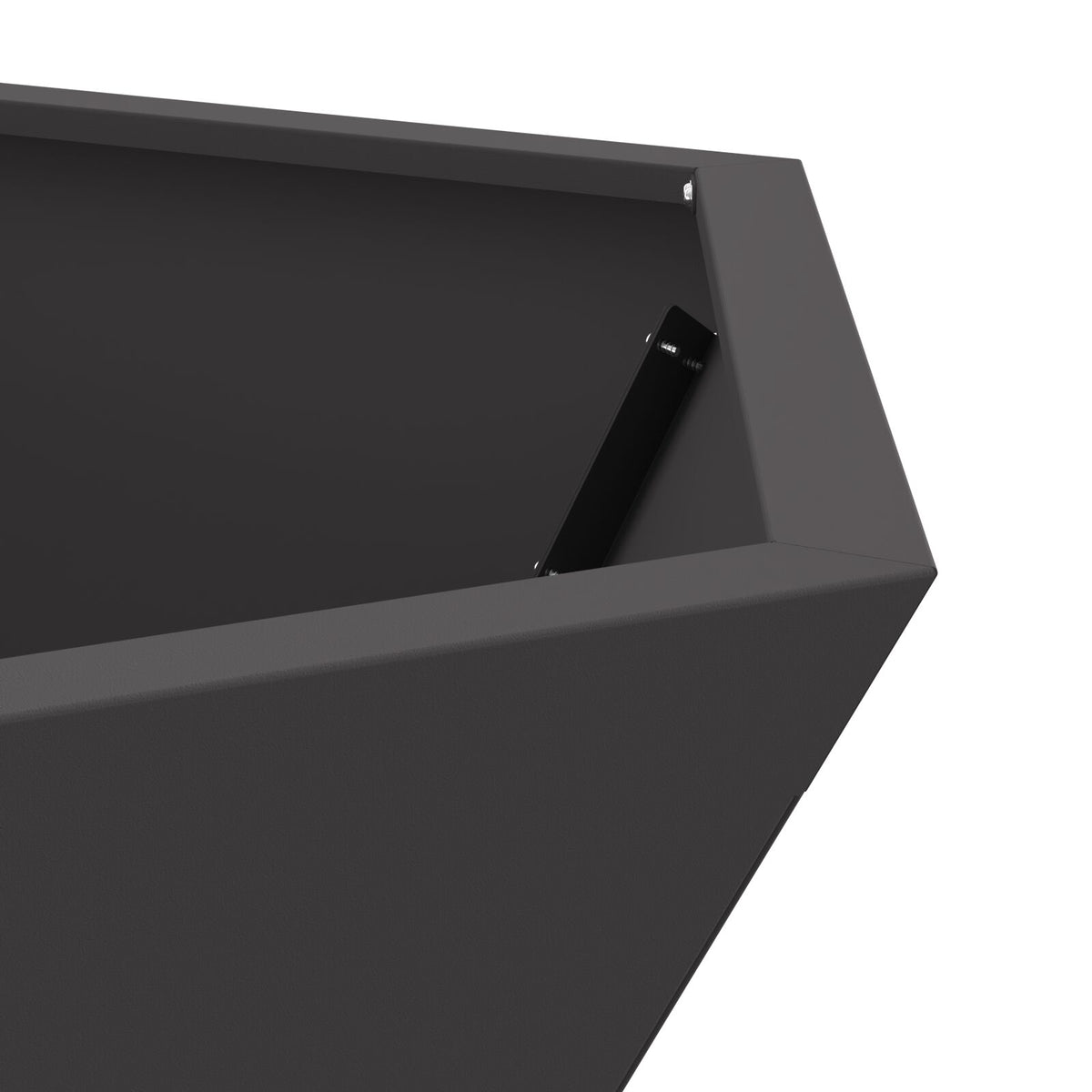 Feuerstelle Sechseckig Schwarz 75x75x28 cm Stahl
