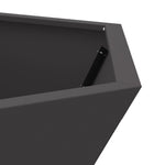 Feuerstelle Sechseckig Schwarz 75x75x28 cm Stahl