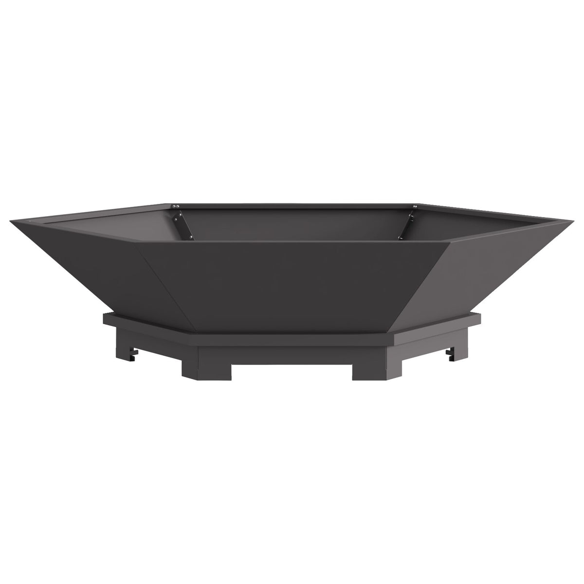 Feuerstelle Sechseckig Schwarz 100x100x28 cm Stahl