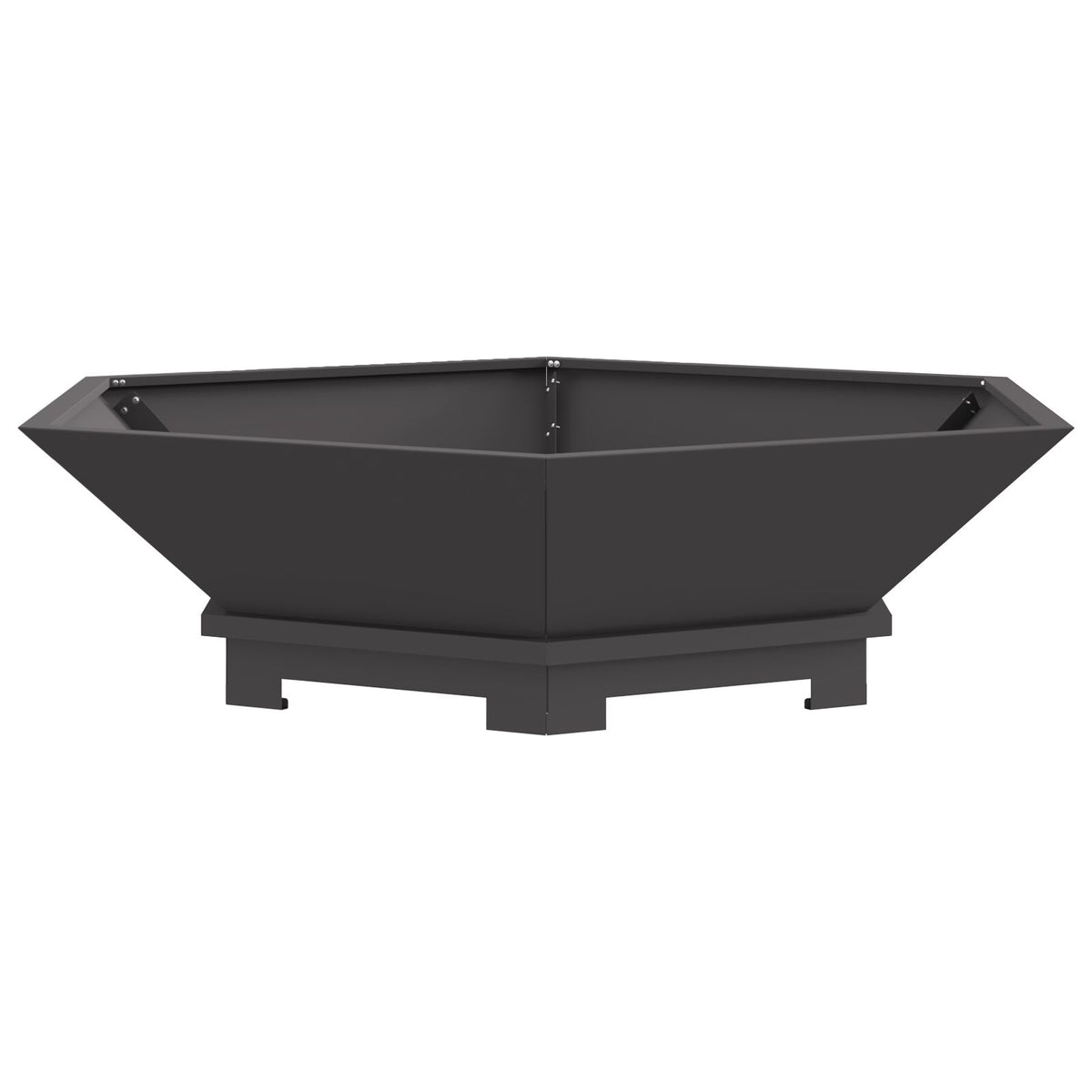 Feuerstelle Sechseckig Schwarz 100x100x28 cm Stahl