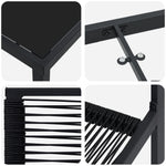 5-teiliges Garten-Esszimmer-Set Schwarz PVC-Rattan