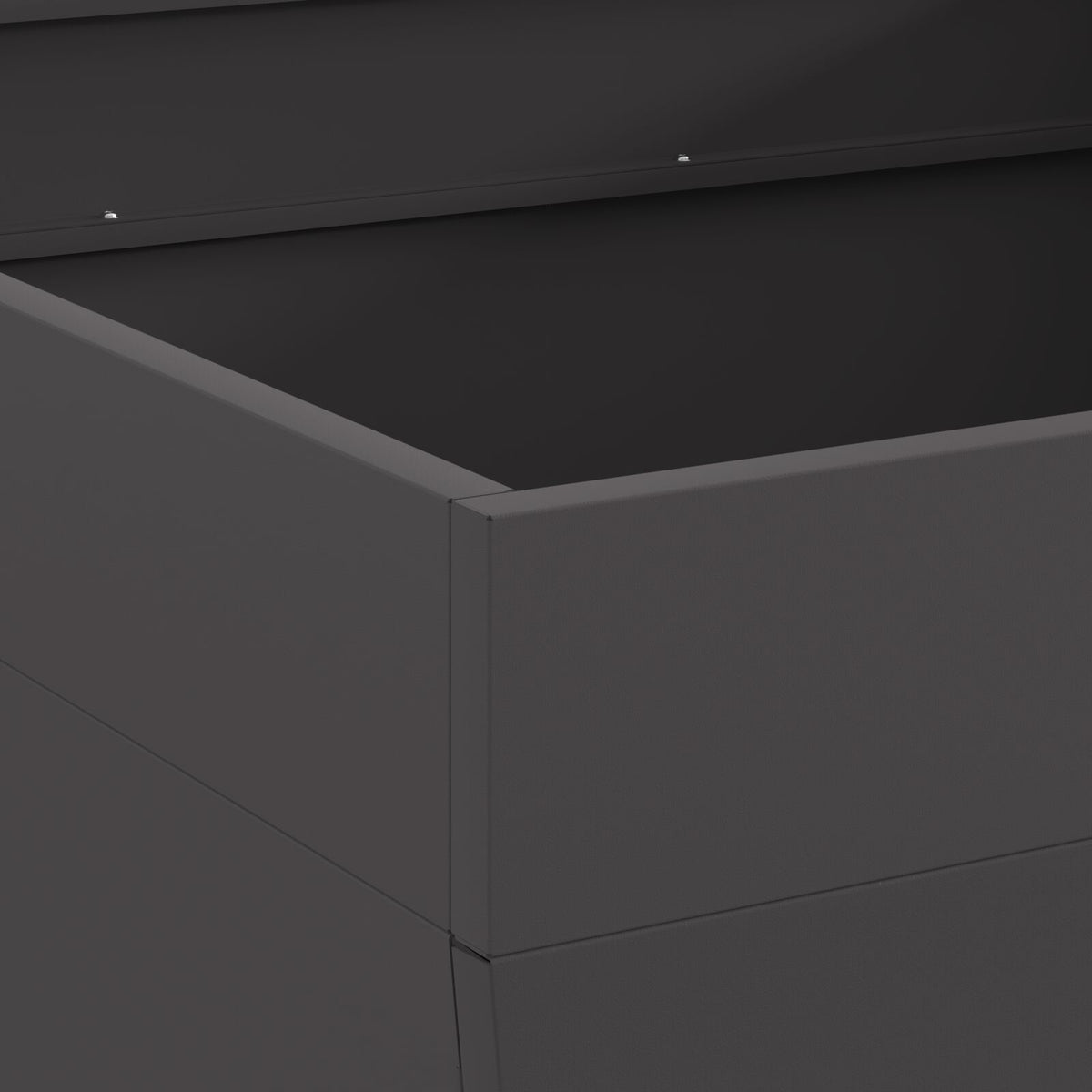 Feuerstelle Quadrat Schwarz 80x80x43 cm aus Stahl