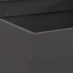 Feuerstelle Quadrat Schwarz 80x80x43 cm aus Stahl