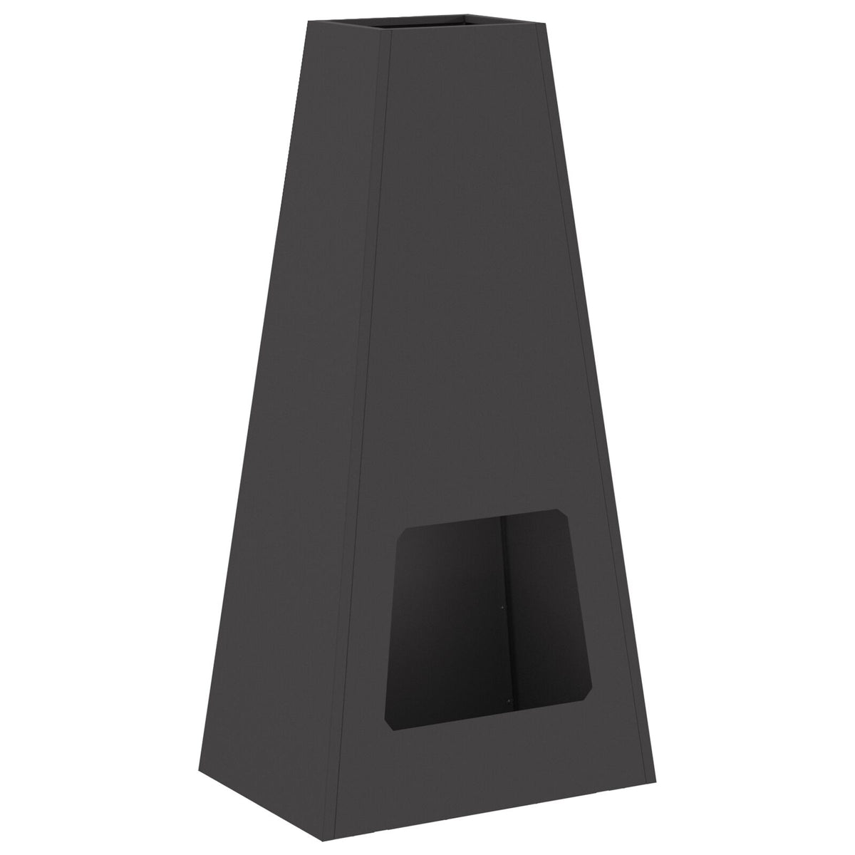 Feuerstelle Schwarz 50x35x100 cm Stahl