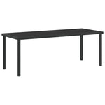 9-teiliges Garten-Essgruppen-Set mit Kissen Schwarz Poly Rattan