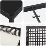 5-teilige Garten Essgruppe mit Kissen Schwarz Poly-Rattan