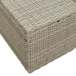 2-Sitzer Garten Sofa mit Stauraum & Kissen Graues Poly-Rattan