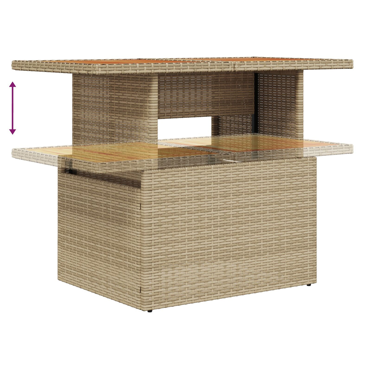 Garten Sofa Set Set von 9 Beige Rattan Garten Essgruppe