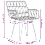 5-teilige Garten-Essgruppe Schwarz Poly Rattan