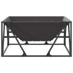 Feuerstelle Quadrat Schwarz 80x80x40 cm Stahl