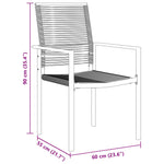 5-teiliges Garten-Esszimmer-Set Schwarz PVC-Rattan