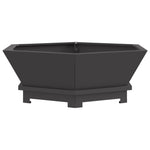 Feuerstelle Sechseckig Schwarz 75x75x28 cm Stahl