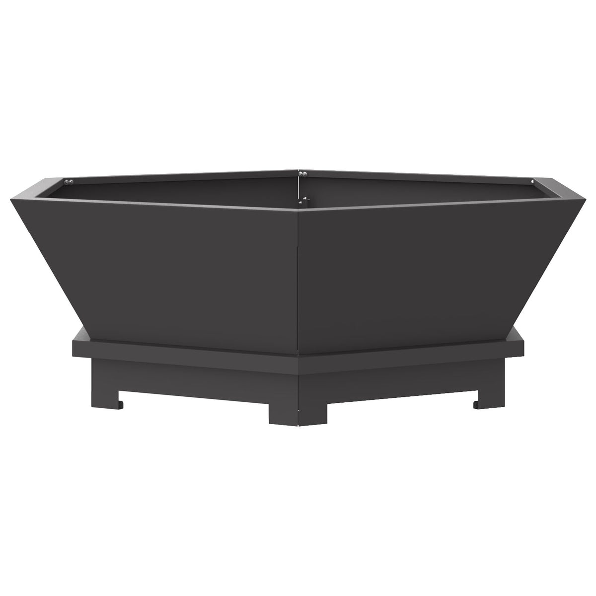 Feuerstelle Sechseckig Schwarz 75x75x28 cm Stahl