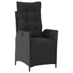 9-teiliges Garten-Essgruppe Schwarz Poly-Rattan