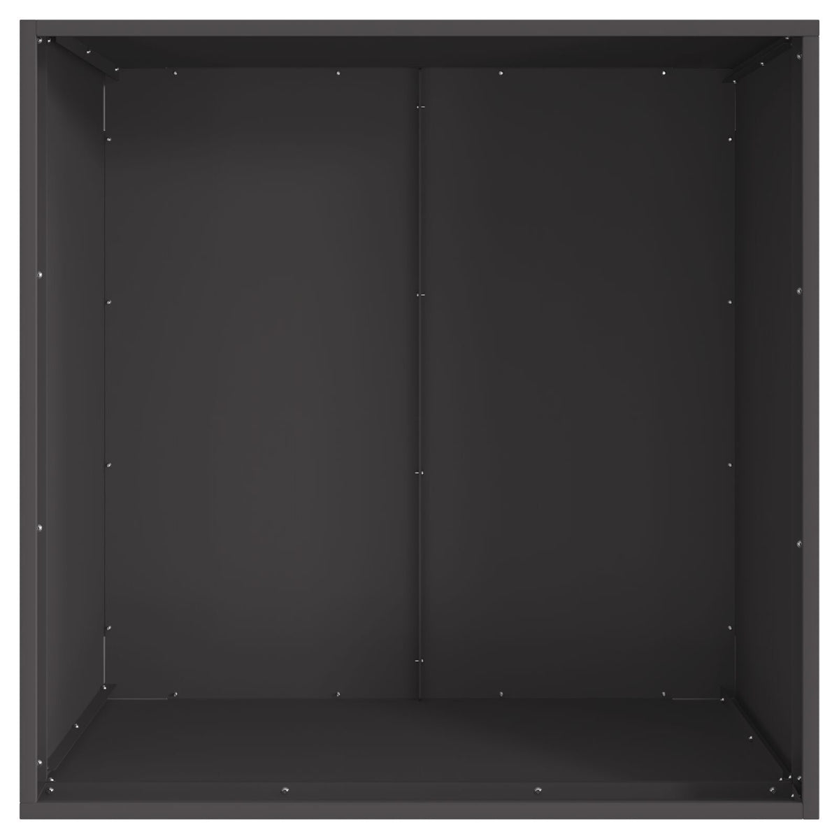 Feuerstelle Quadrat Schwarz 80x80x43 cm aus Stahl