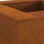 Feuerstelle Quadrat 80x80x40 cm Wetterstahl