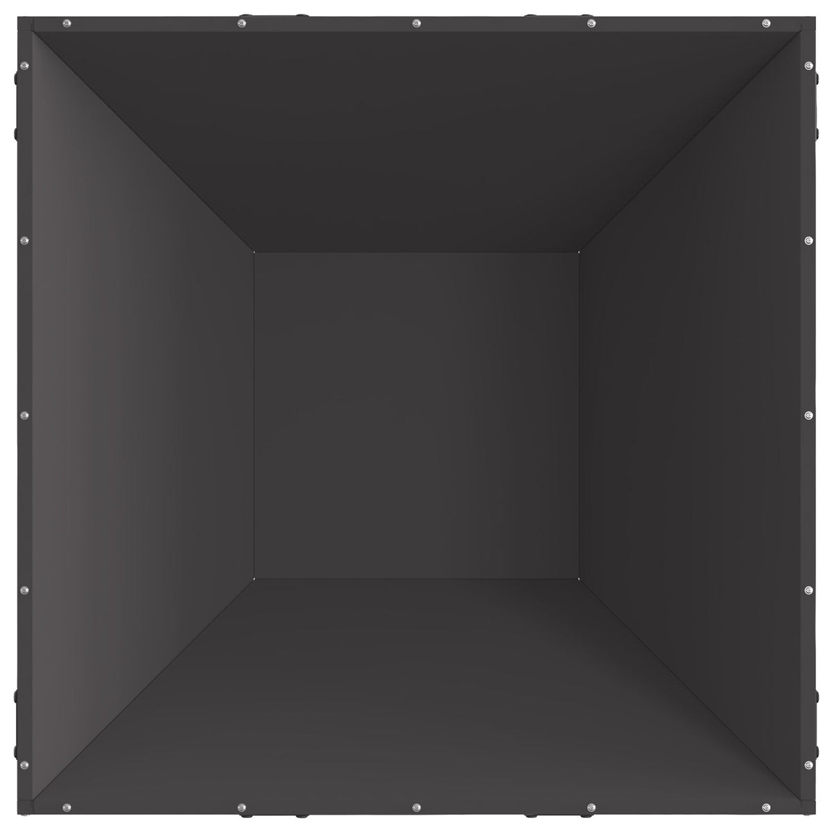 Feuerstelle Quadrat Schwarz 80x80x40 cm Stahl