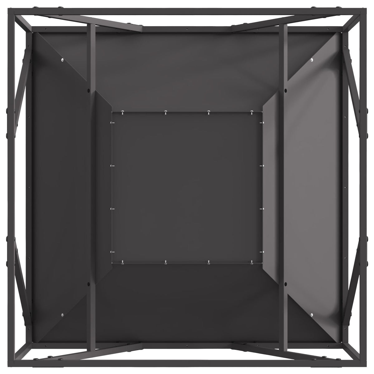Feuerstelle Quadrat Schwarz 80x80x40 cm Stahl