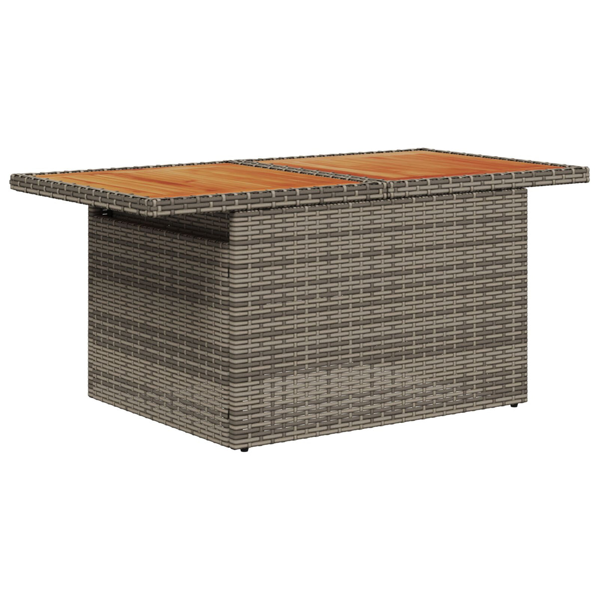 9-teilige Garten Essgruppe mit Kissen Grau Poly Rattan Akazie