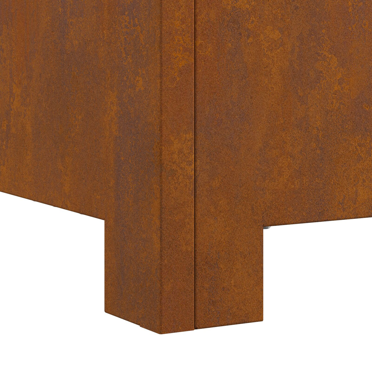 Feuerstelle Quadrat 60x60x30 cm Wetterstahl