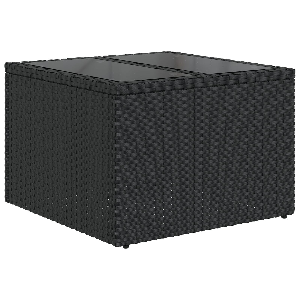 Garten-Sofa-Set 8 Teile Beige, Schwarz Rattan, Polyester