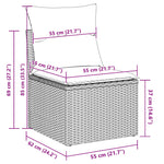 11-teiliges Garten Sofa Set mit Kissen Schwarz Poly Rattan Akazie, vidaXL 2-Sitzer Garten Sofa mit Kissen Schwarz Poly Rattan, vidaXL 3-teiliges Garten Essgruppe mit Kissen Schwarz Poly Rattan Akazie