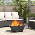 Feuerstelle Sechseckig Schwarz 75x75x28 cm Stahl