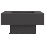 Feuerstelle Quadrat Schwarz 80x80x40 cm Stahl