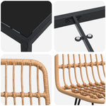 5-teiliges Garten-Essgruppe Braun Poly Rattan