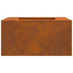 Feuerstelle Quadrat 80x80x40 cm Wetterfester Stahl