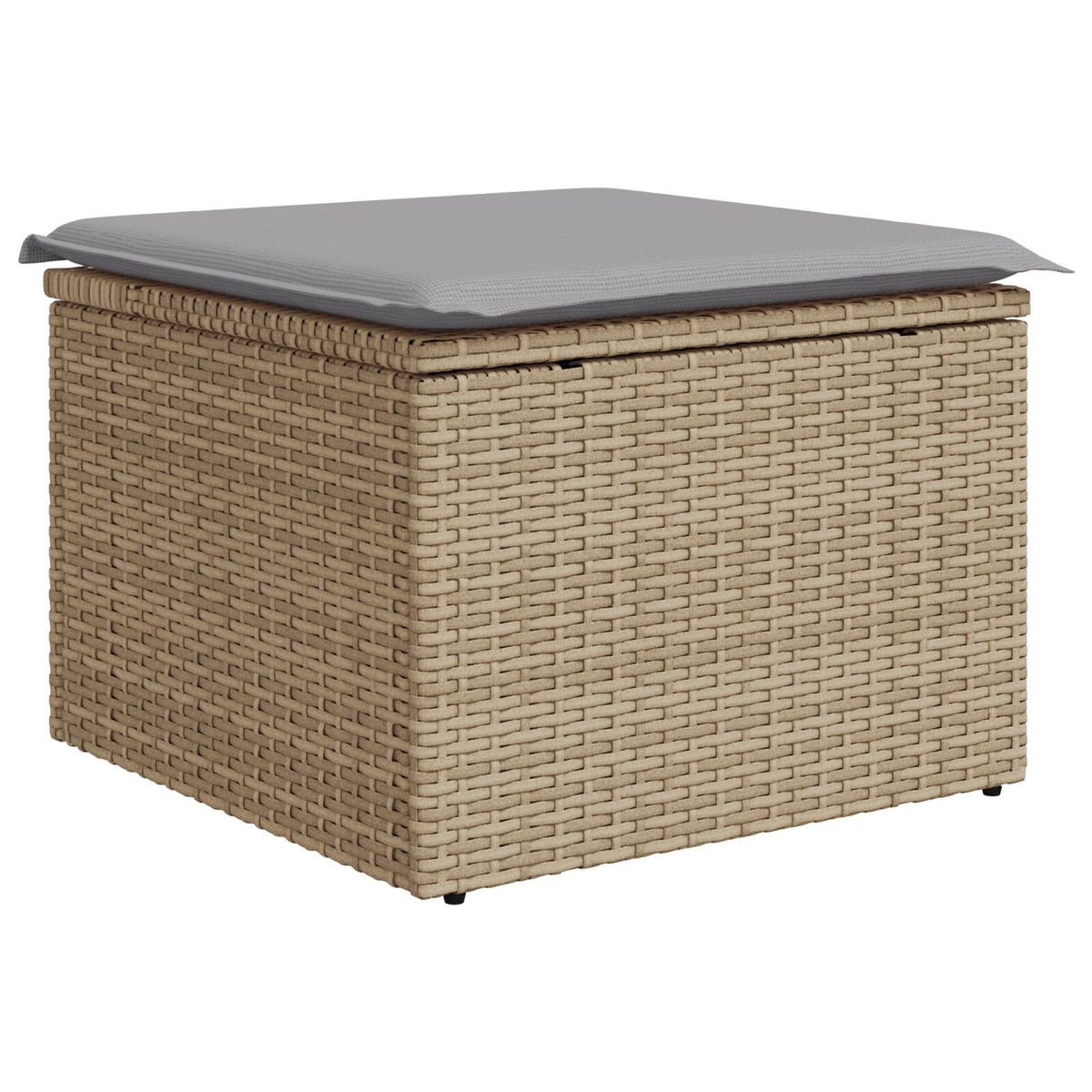 9-teiliges Garten Essgruppe mit Kissen Schwarz Poly Rattan